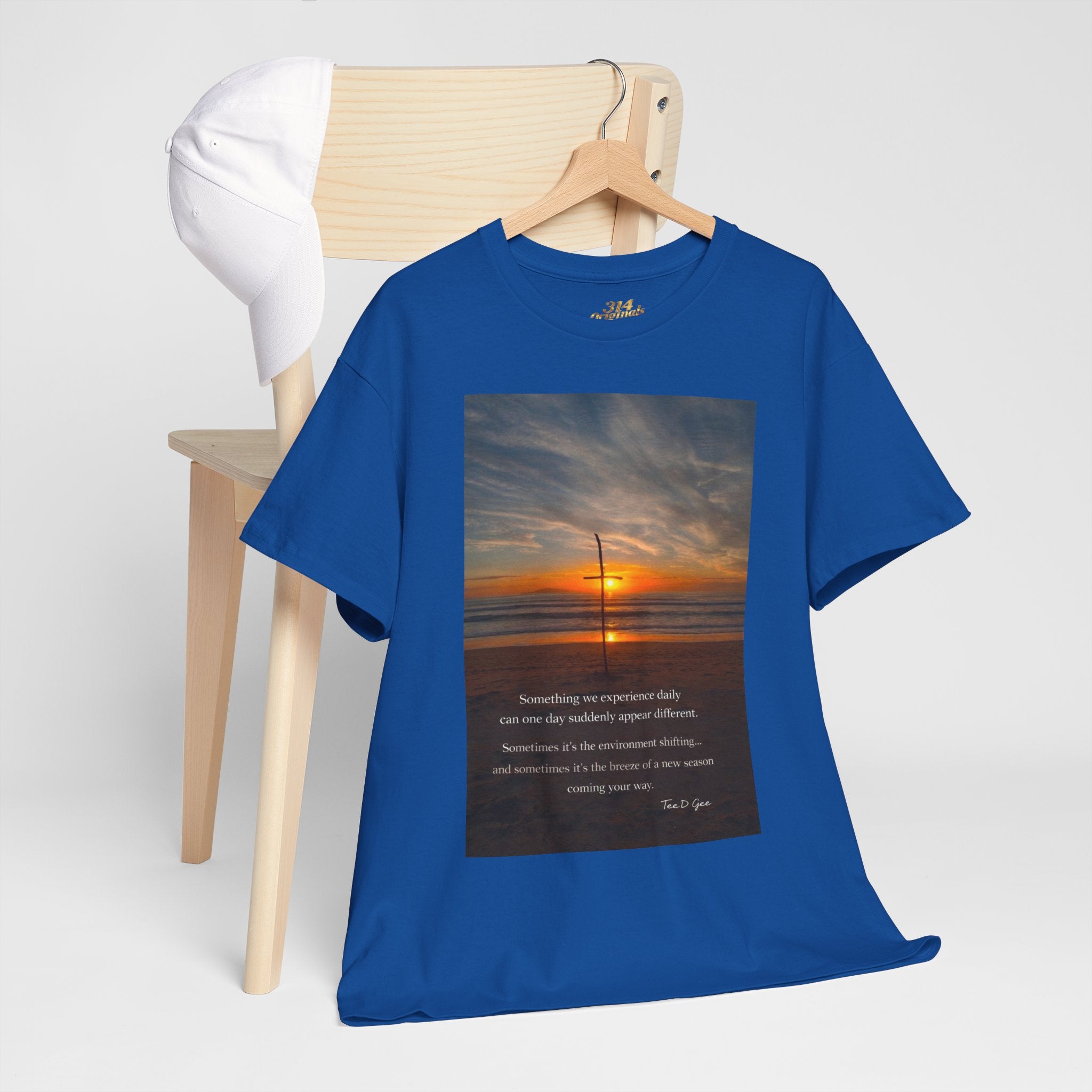 Sunset Beach Quote T‑Shirt — Inspirational Ocean Sunrise Tee - 314 Originals