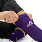 Purple Sublimation Socks with '314 Originals' Script — Athletic Crew Socks - 314 Originals