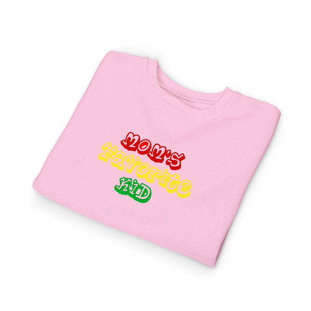 Mom's Favorite Kid Toddler Sweatshirt — Colorful Retro Rasta Kids Pullover
