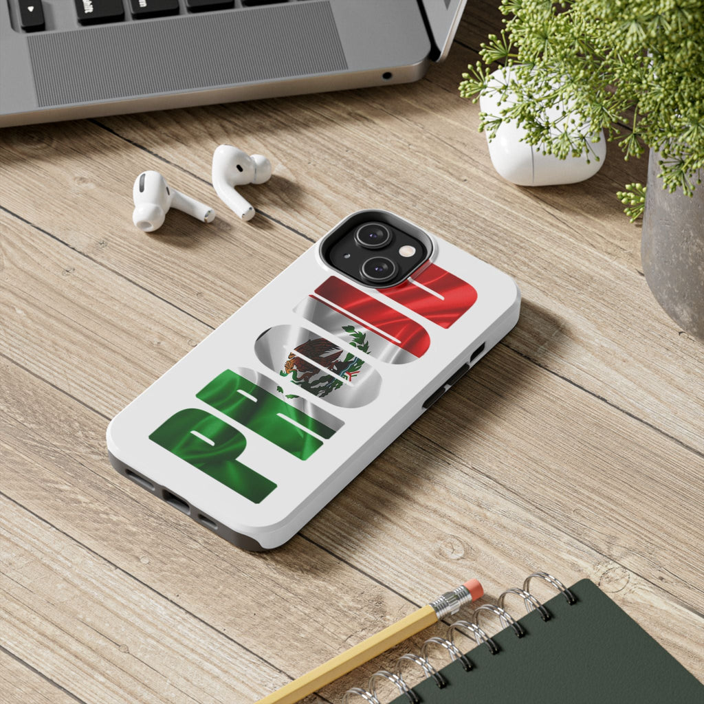 Mexico Pride Tough Phone Case — Mexican Flag Vertical 'PRIDE' Design Printify Phone Case  314 Originals