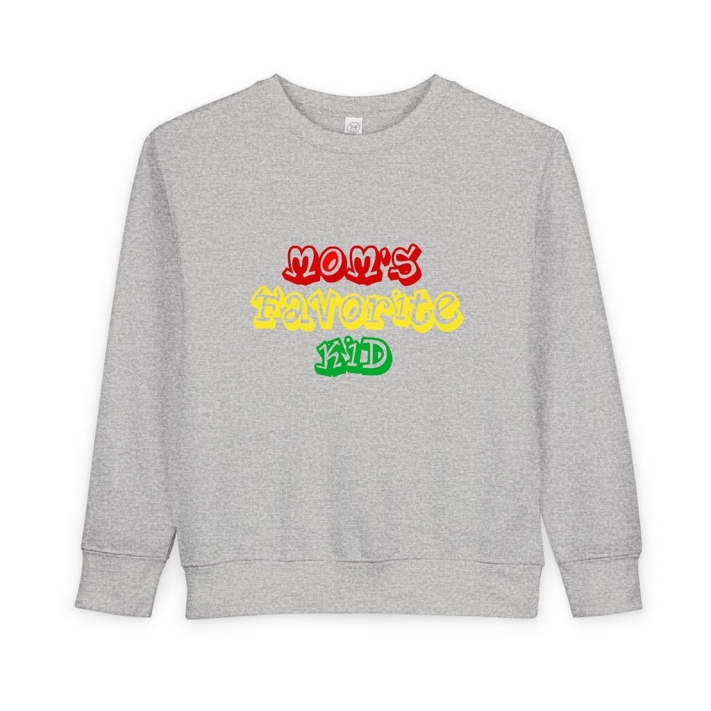Mom's Favorite Kid Toddler Sweatshirt — Colorful Retro Rasta Kids Pullover