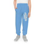 Light Blue Youth Joggers with 314 Originals Side Graphic — Kids Athletic Sweatpants - 314 Originals