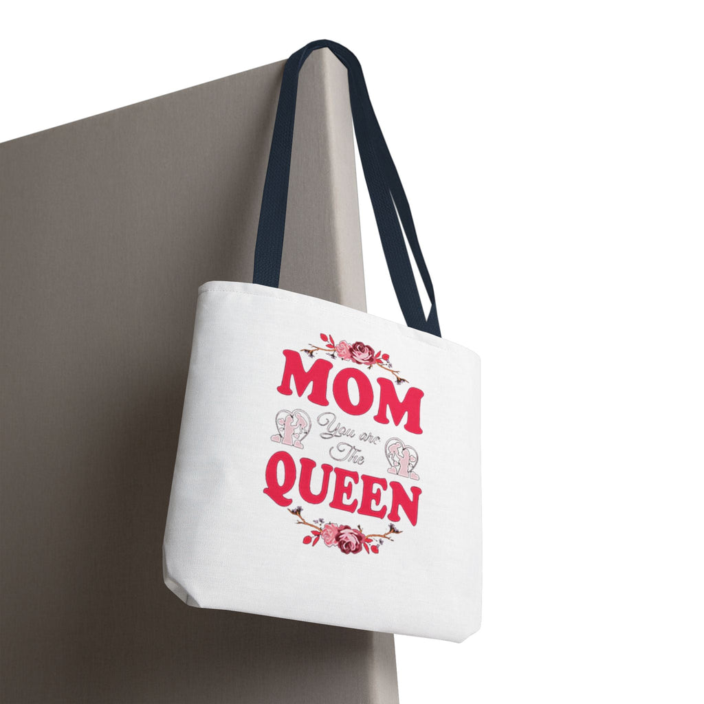 "Mom You're the Queen" Floral Mother's Day Tote Bag Printify Bags  314 Originals