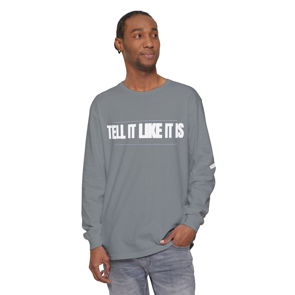 Tell It Like It Is Long Sleeve Tee — "No Scripts... No Filters... No Bullsh*t" Statement Shirt Printify Long-sleeve  314 Originals