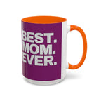 Best. Mom. Ever. Purple Accent Coffee Mug Printify Mug  314 Originals