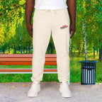 Fleece Sweatpants with Retro Script Chest Logo Printify Trousers  314 Originals