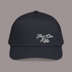 All Black Mid Profile Baseball Cap — Casual Vintage Script Hat - 314 Originals