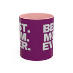 Best. Mom. Ever. Purple Accent Coffee Mug Printify Mug  314 Originals
