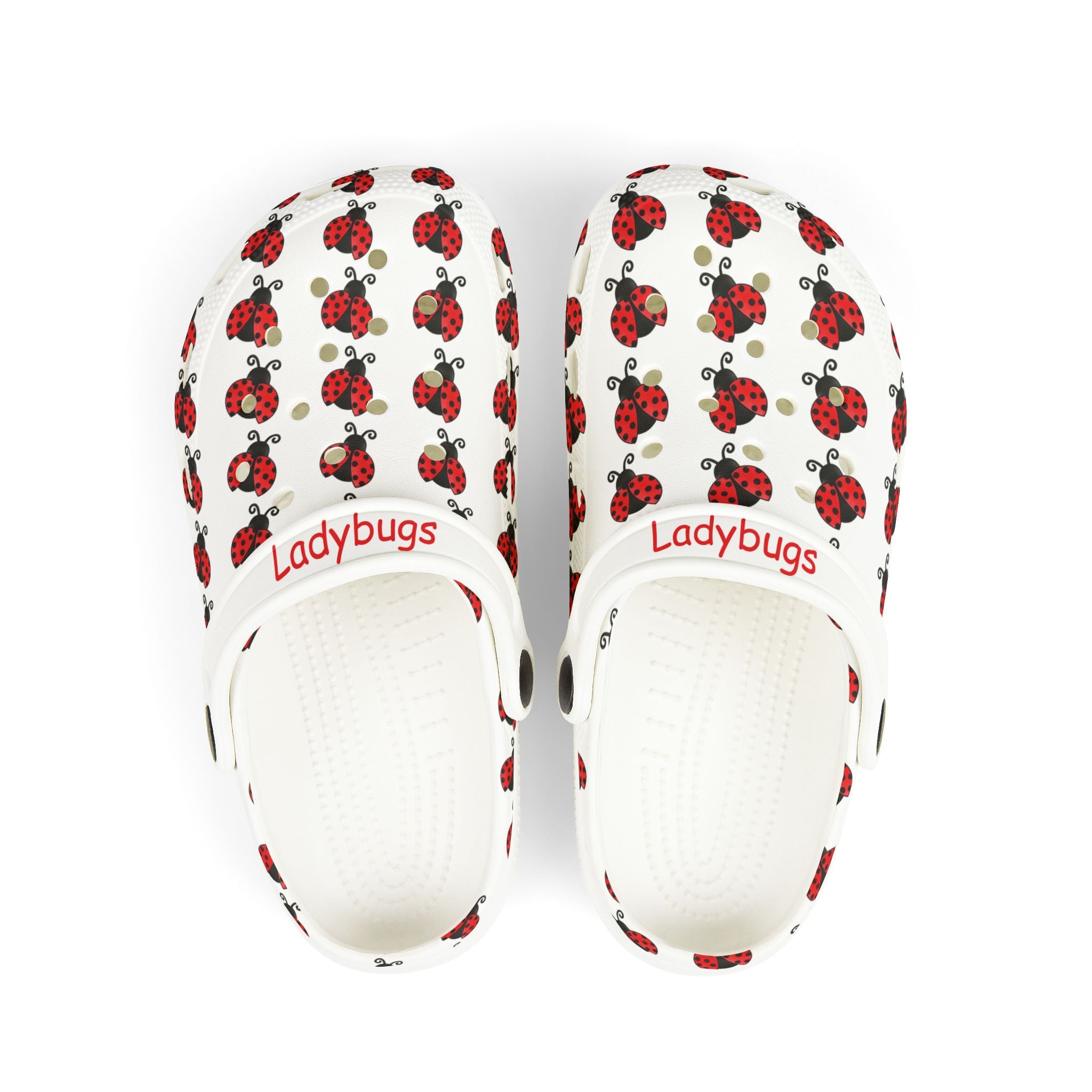 Kids Ladybug EVA Foam Clogs — Lightweight Slip-On Sandals with 'Ladybugs' Print - 314 Originals