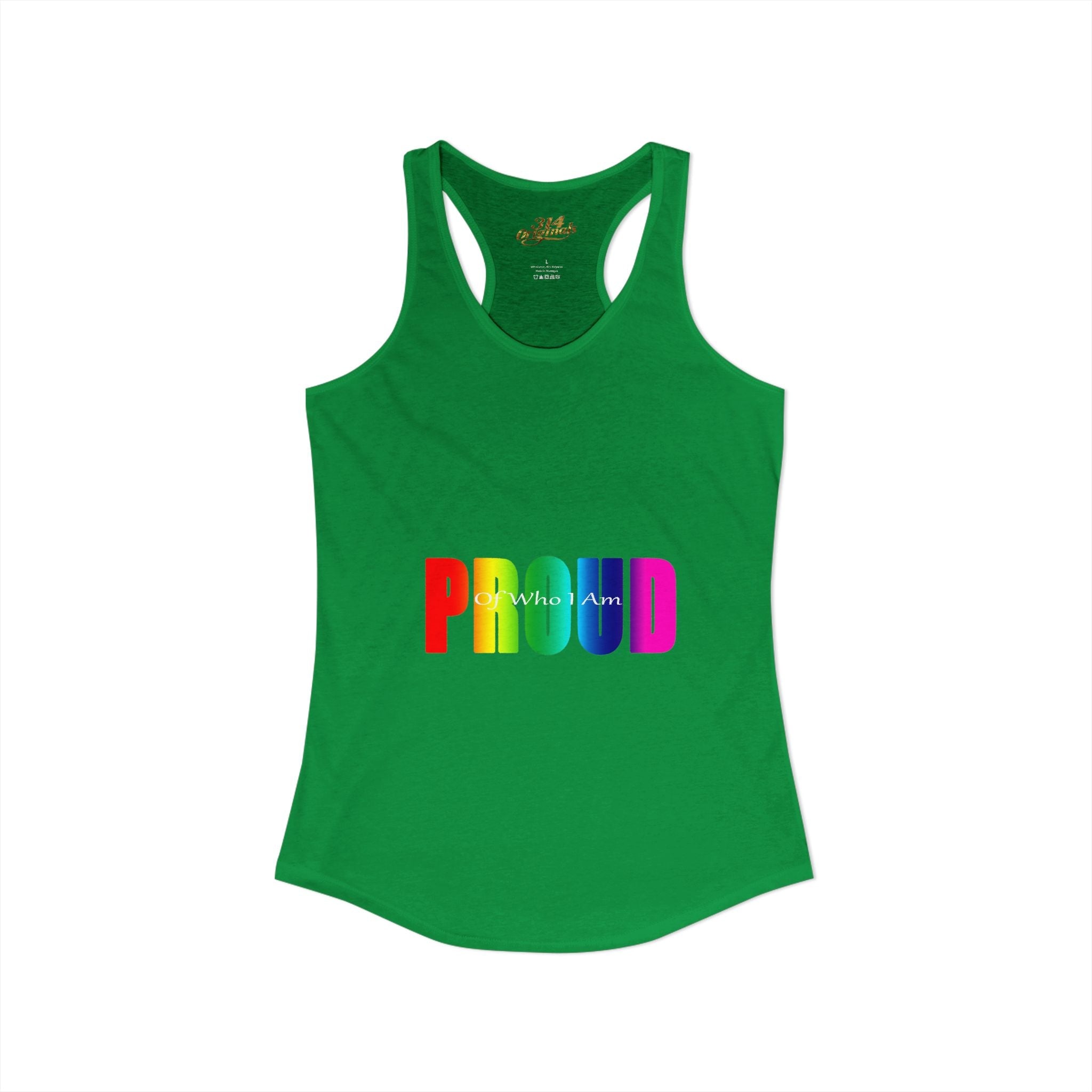 'PROUD' Women's Ideal Racerback Tank Printify Tank Top  314 Originals