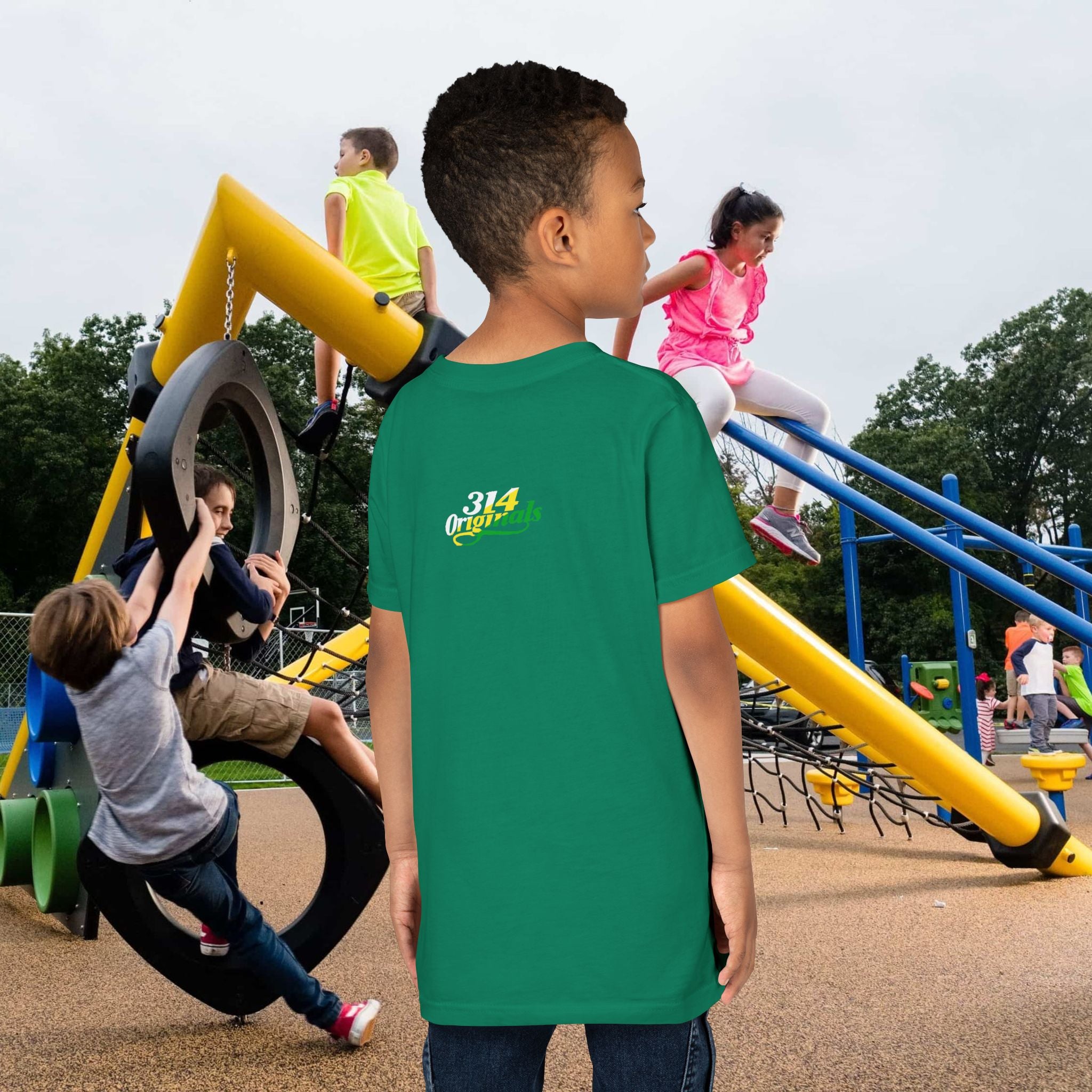 Boys "Favorite Kid" Retro Yellow & Green Graphic T-Shirt - 314 Originals