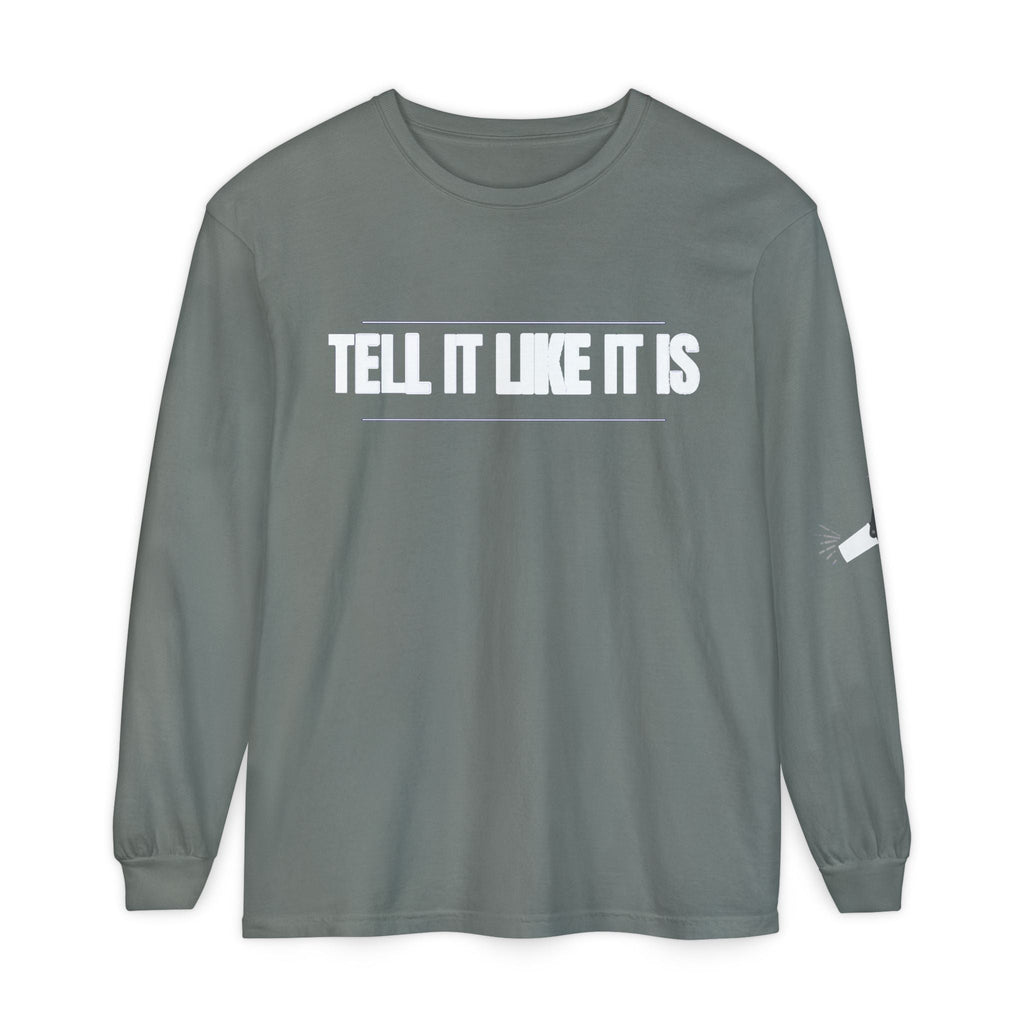 Tell It Like It Is Long Sleeve Tee — "No Scripts... No Filters... No Bullsh*t" Statement Shirt Printify Long-sleeve  314 Originals