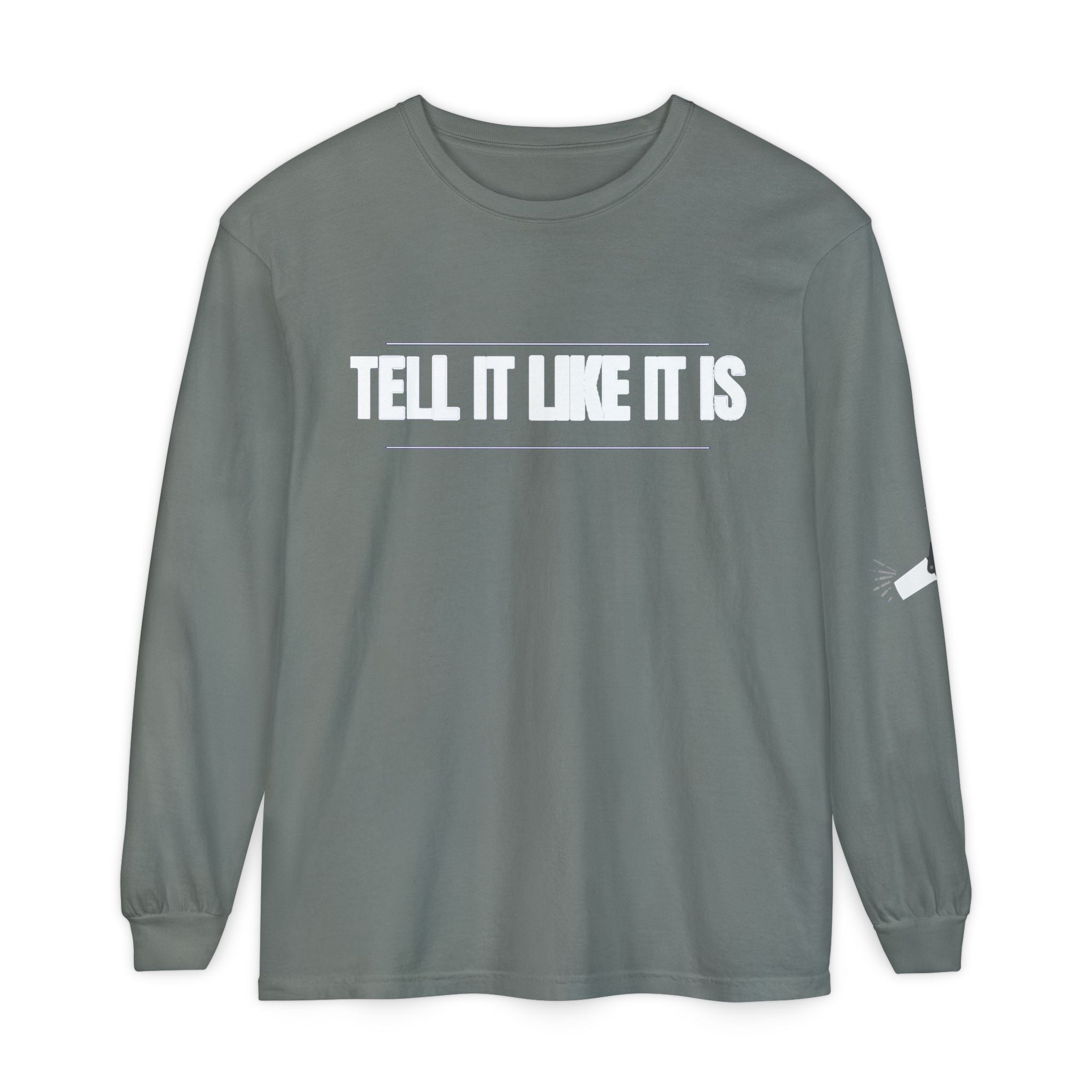 Tell It Like It Is Long Sleeve Tee — "No Scripts... No Filters... No Bullsh*t" Statement Shirt Printify Long-sleeve  314 Originals