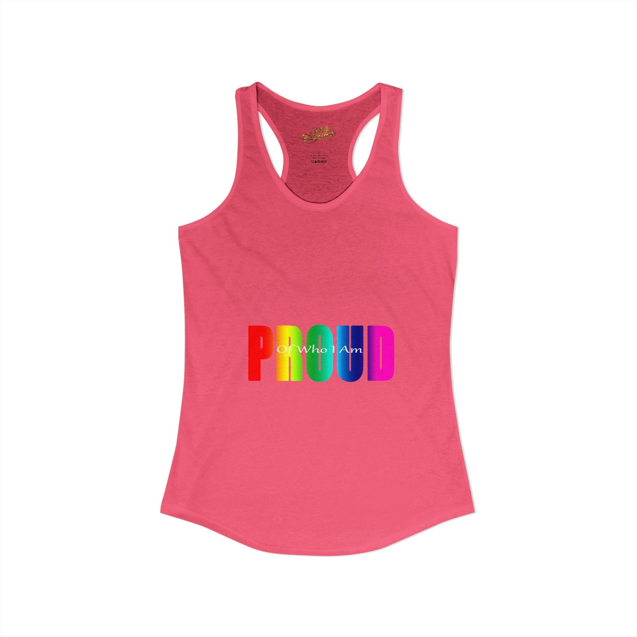 'PROUD' Women's Ideal Racerback Tank Printify Tank Top  314 Originals
