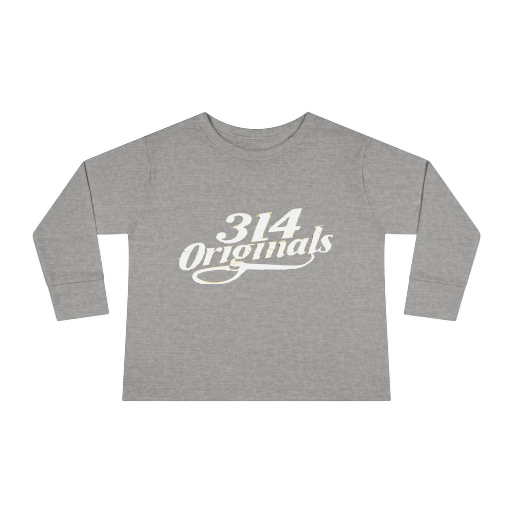 Toddler Long Sleeve Tee — "314 Originals" Retro Script Kids Shirt - 314 Originals