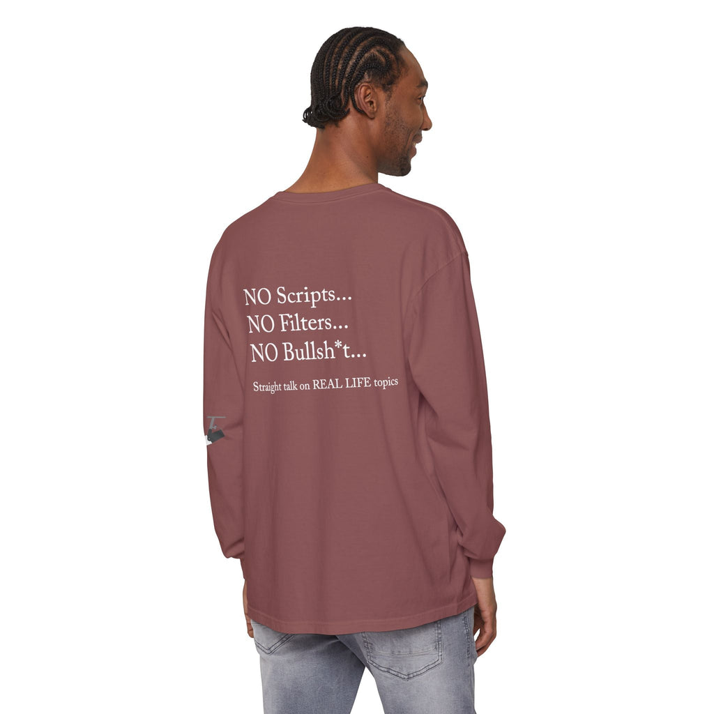 Tell It Like It Is Long Sleeve Tee — "No Scripts... No Filters... No Bullsh*t" Statement Shirt Printify Long-sleeve  314 Originals