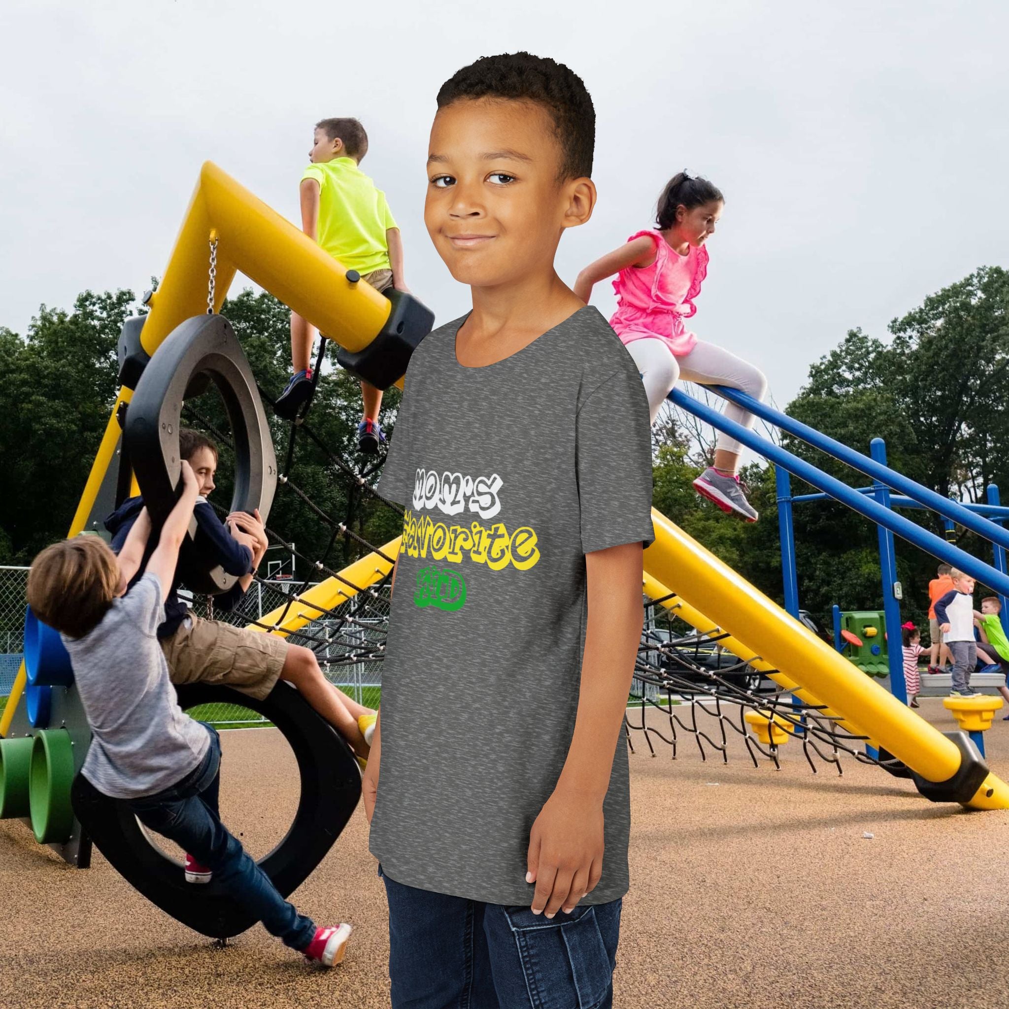 Boys "Favorite Kid" Retro Yellow & Green Graphic T-Shirt - 314 Originals