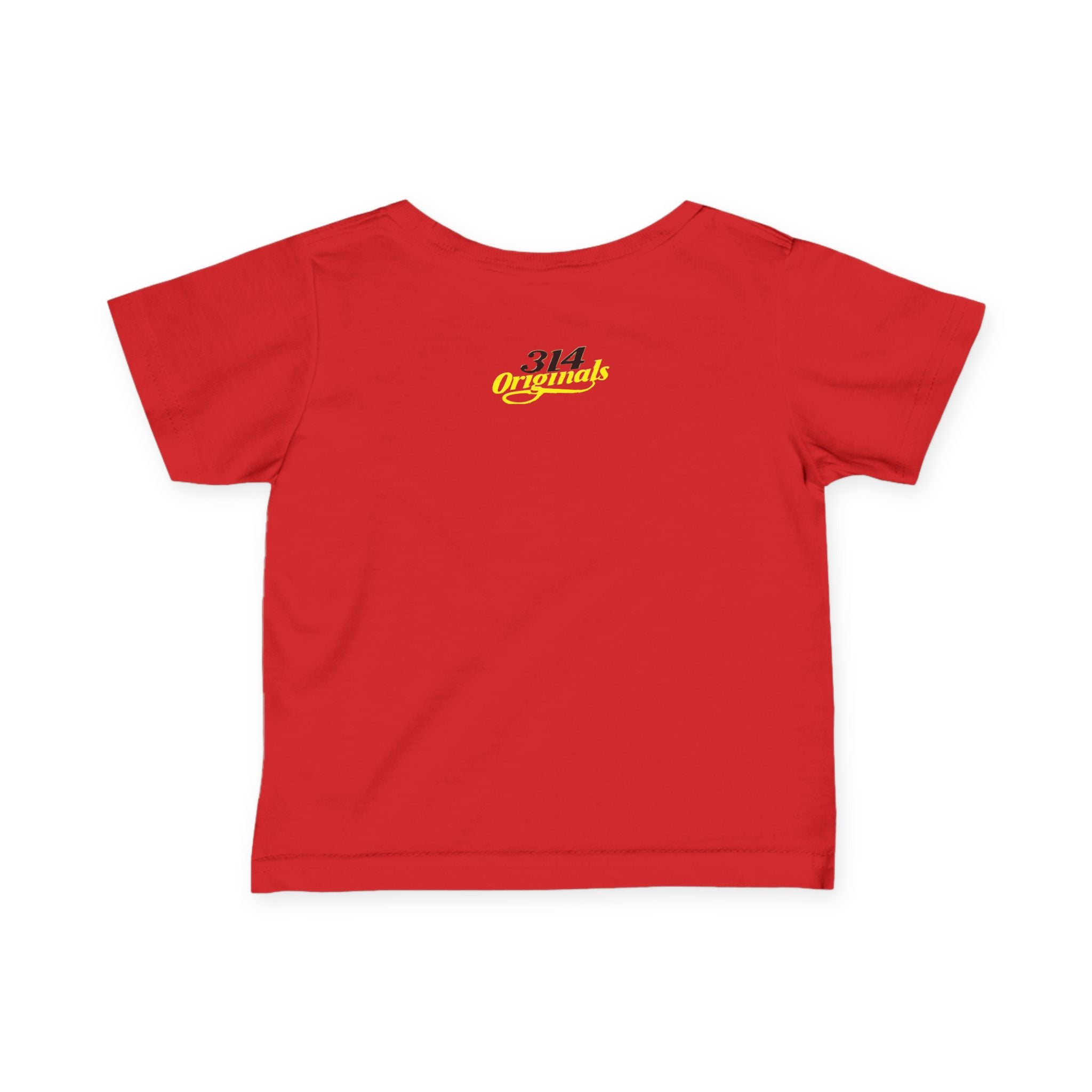 "Caution: Cuteness Overload" —  Baby T‑Shirt (Yellow Warning Sign) - 314 Originals