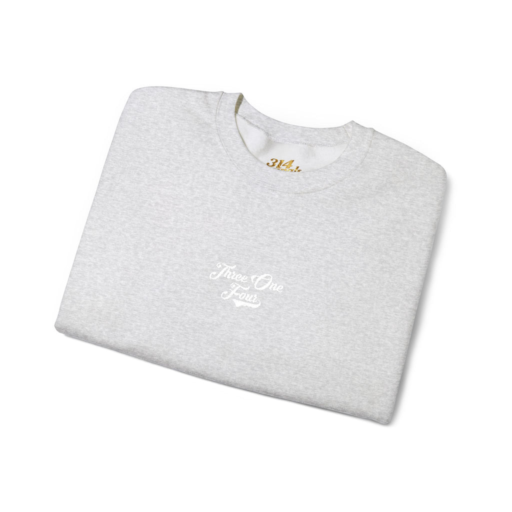 Three One Four Crewneck Sweatshirt — Minimal Script Chest Logo - 314 Originals