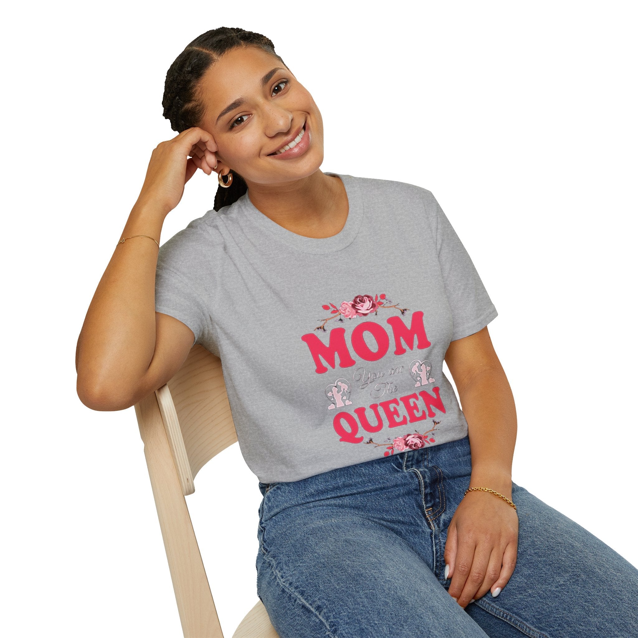 Mom You Are The Queen T‑Shirt — Floral Mother's Day Gift Printify T-Shirt  314 Originals