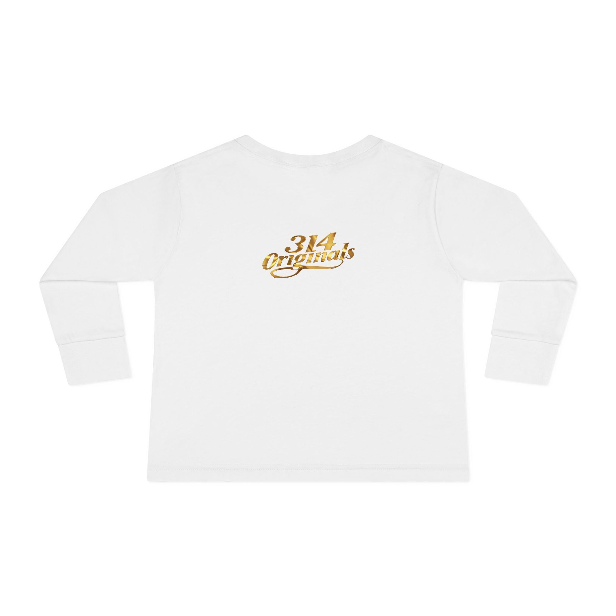 "Princess" Pink Script Top with Gold Sparkle Accent-Toddler Long Sleeve Tee Printify Kids clothes  314 Originals