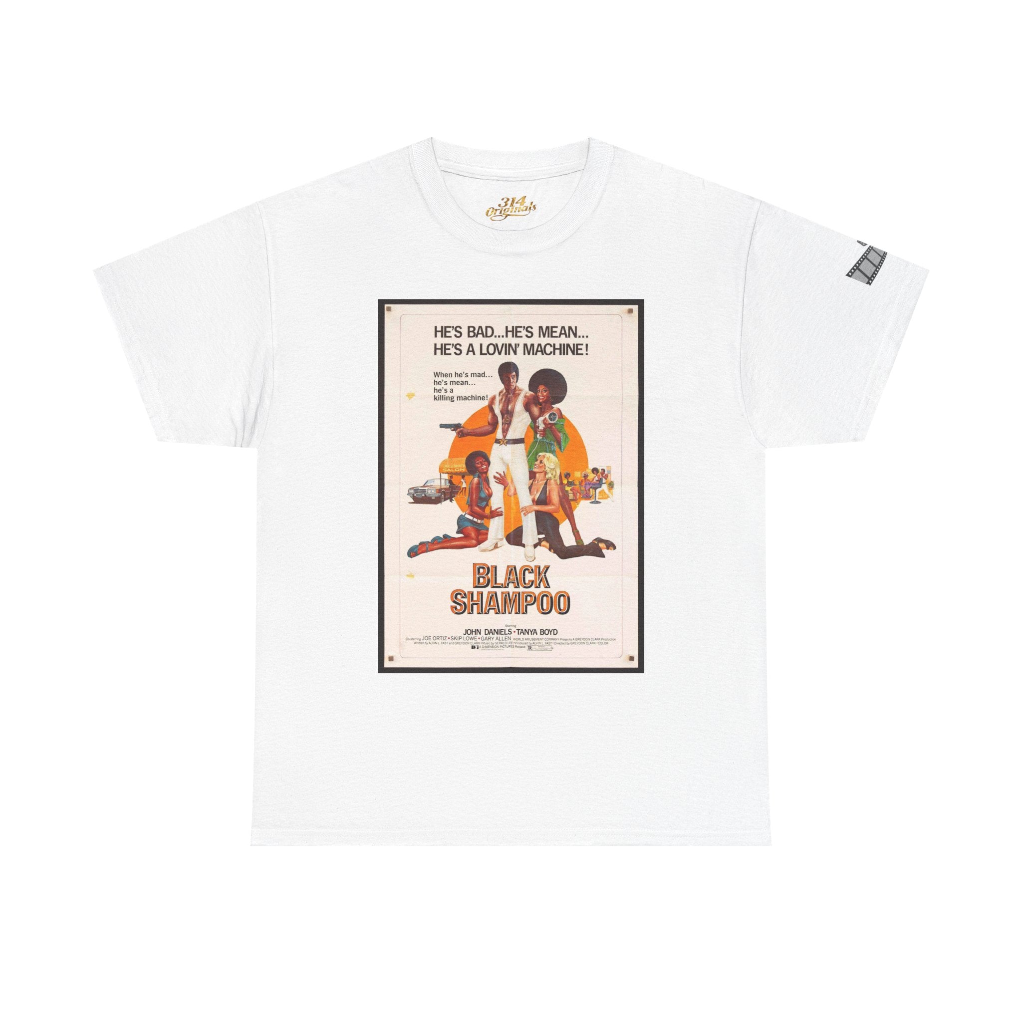Black Shampoo Retro Poster Tee — Vintage Movie Graphic T-Shirt Printify T-Shirt  314 Originals