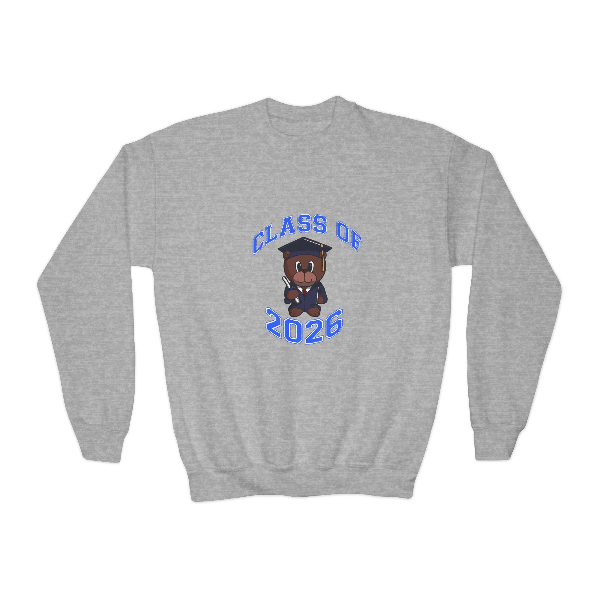 Class of 2026 Youth Crewneck Sweatshirt – Graduation Bear Design