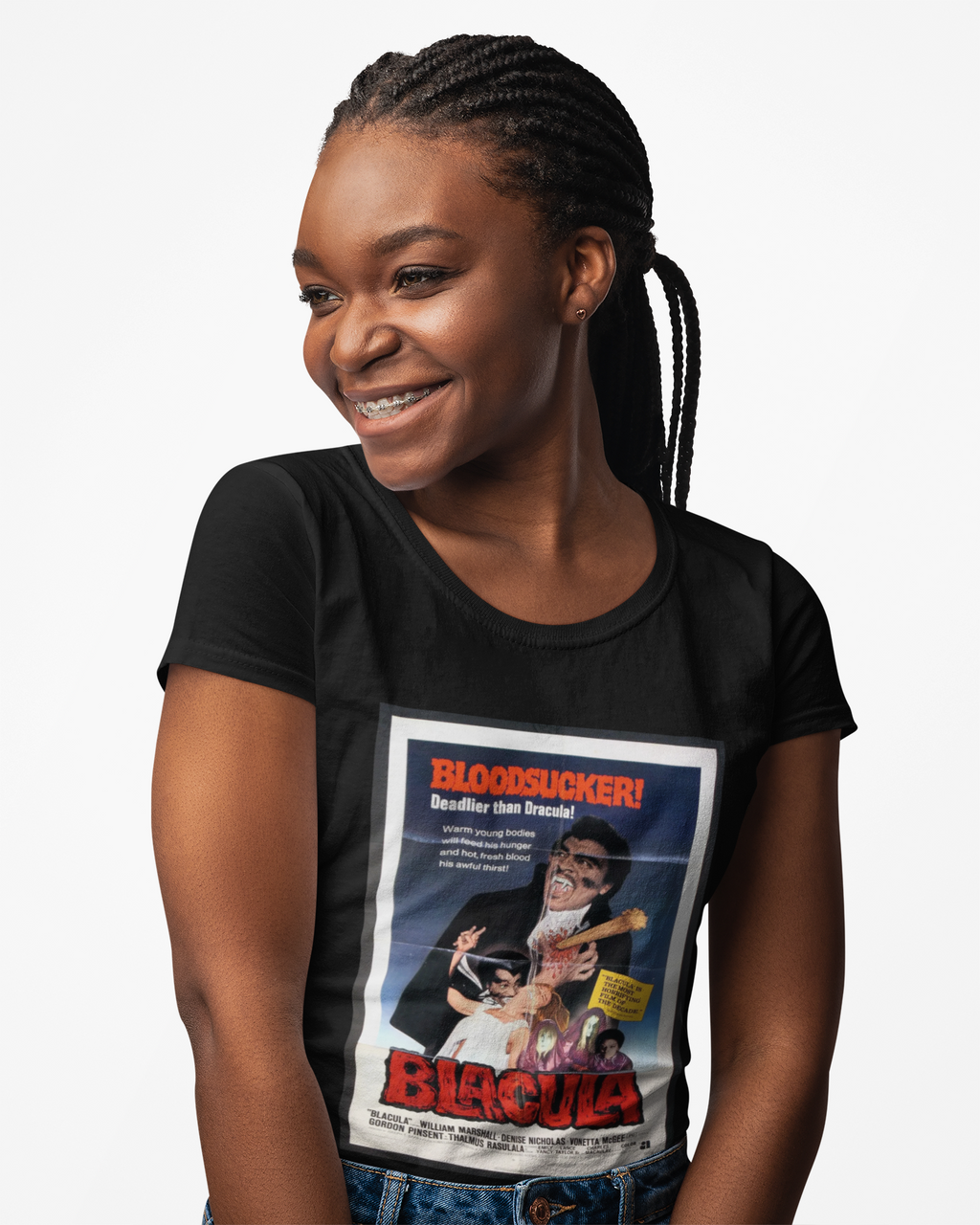 Blacula Movie Poster Tee — Vintage 'BLOODSUCKER! Graphic T-Shirt Printify T-Shirt  314 Originals