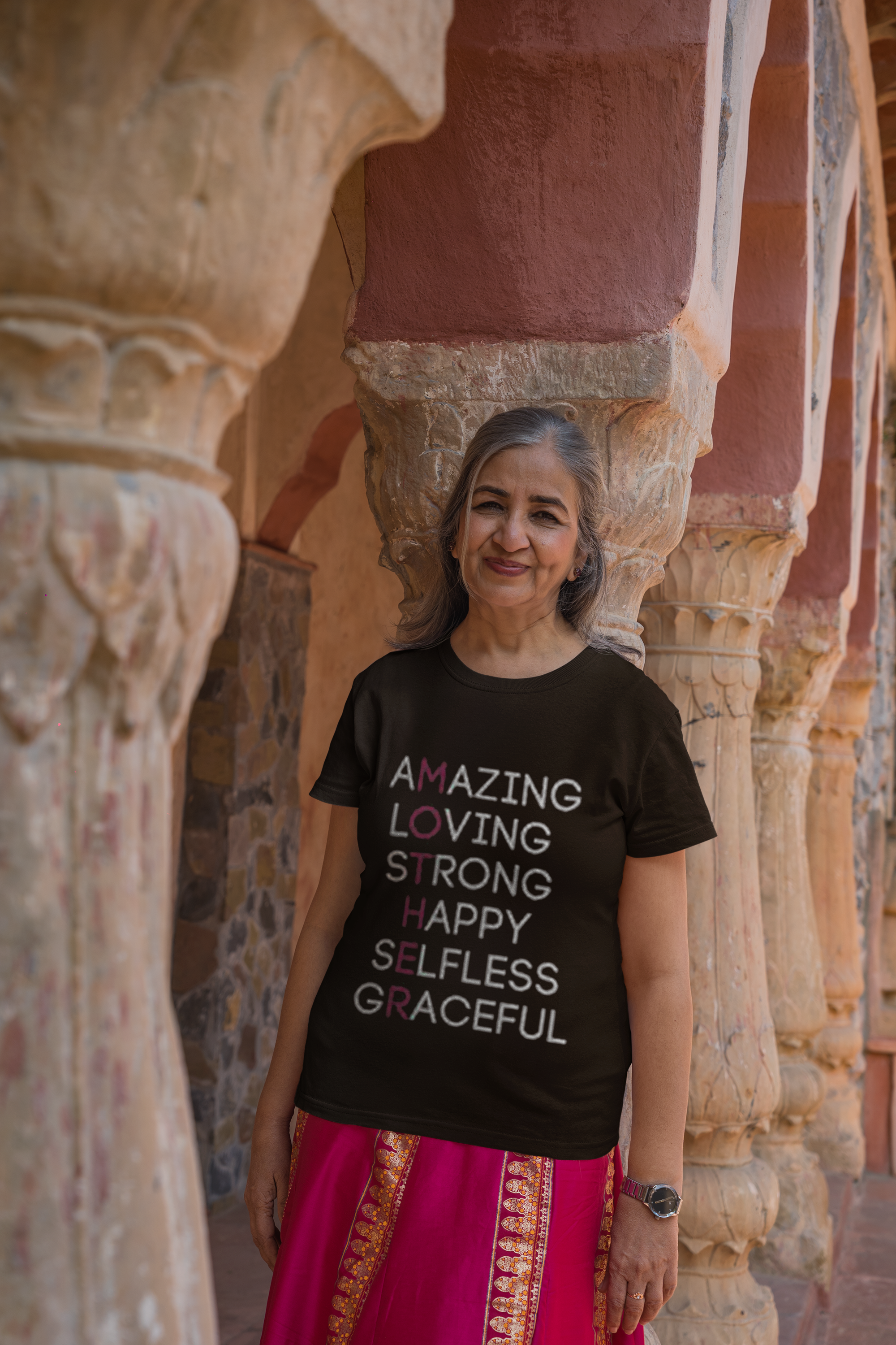 Mother Acrostic T-Shirt – Amazing Loving Strong Happy Selfless Graceful (Mother) Printify T-Shirt  314 Originals