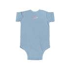 Infant Bodysuit - "Eat. Sleep. Poop. Repeat." Cute Baby Onesie (Pink & Blue Text) Printify Kids clothes  314 Originals