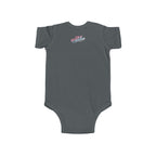Infant Bodysuit - "Eat. Sleep. Poop. Repeat." Cute Baby Onesie (Pink & Blue Text) Printify Kids clothes  314 Originals