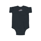 Infant Bodysuit - "Eat. Sleep. Poop. Repeat." Cute Baby Onesie (Pink & Blue Text) Printify Kids clothes  314 Originals