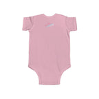 Infant Bodysuit - "Eat. Sleep. Poop. Repeat." Cute Baby Onesie (Pink & Blue Text) Printify Kids clothes  314 Originals