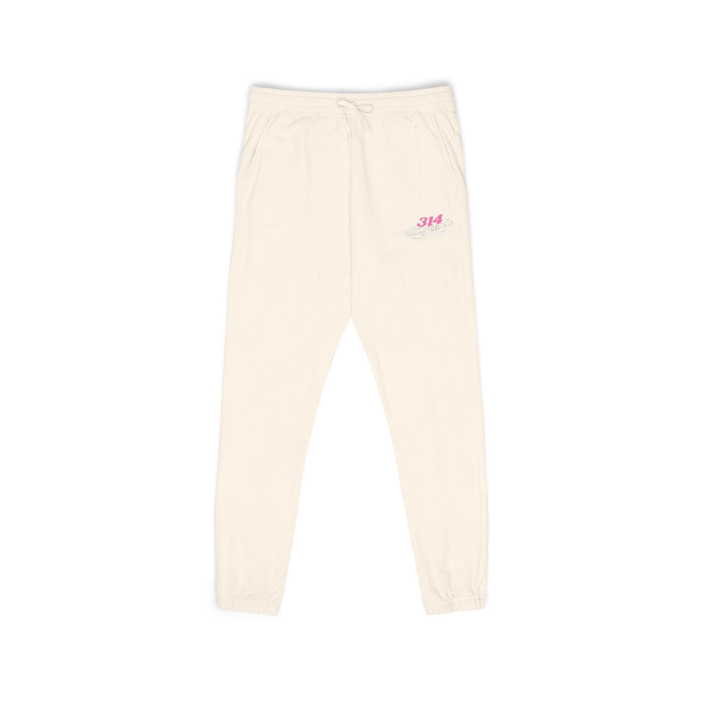 Embroidered Fleece Sweatpants — Soft Garment-Dyed Lounge Joggers Printify Trousers  314 Originals