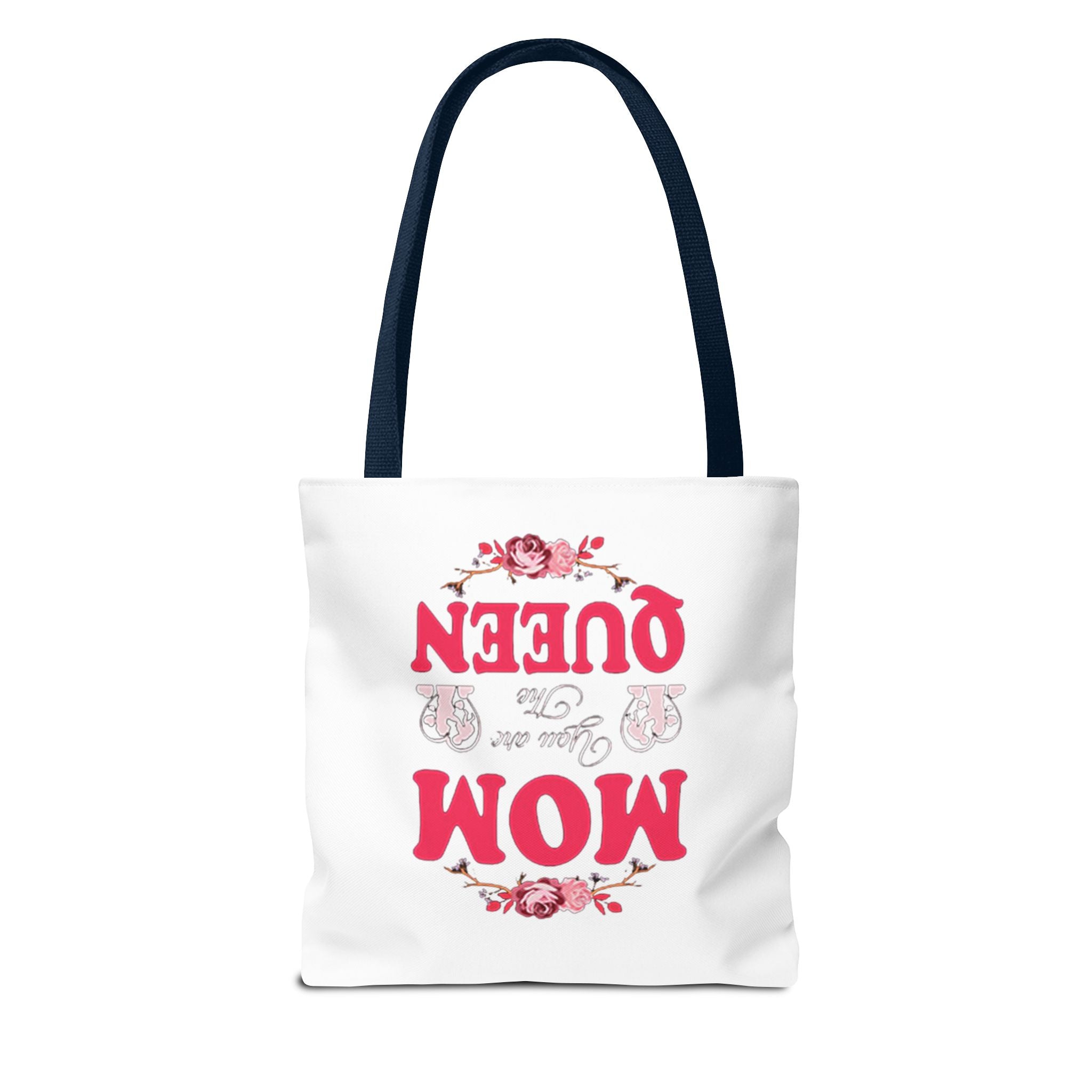 "Mom You're the Queen" Floral Mother's Day Tote Bag Printify Bags  314 Originals
