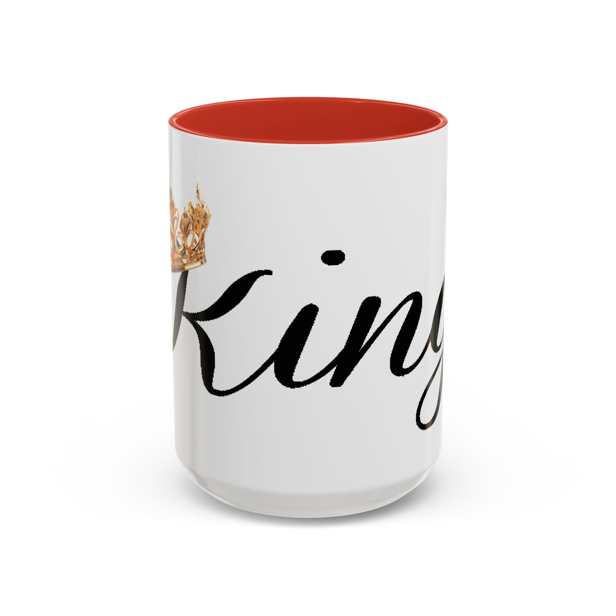 King Script Accent Coffee Mug — Crowned 'King' Ceramic Coffee Cup (11/15oz) - 314 Originals