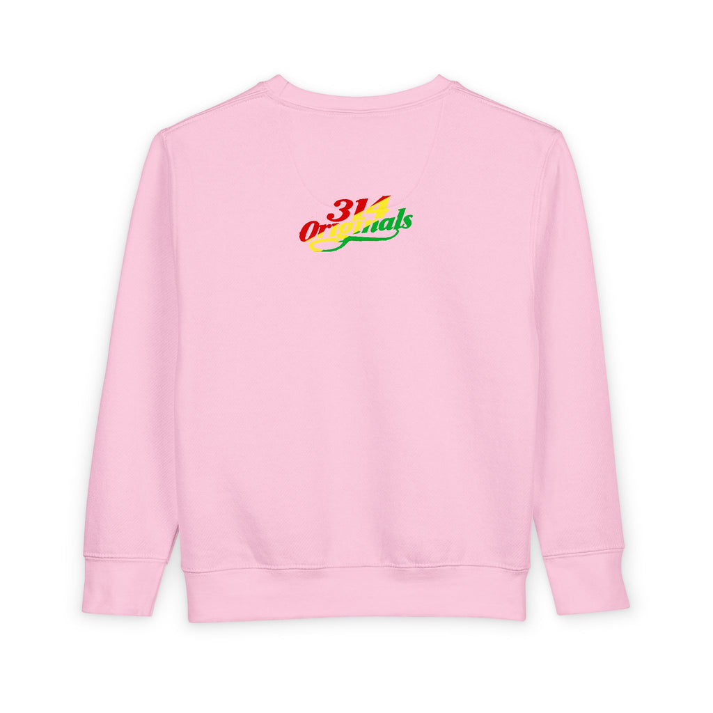 Mom's Favorite Kid Toddler Sweatshirt — Colorful Retro Rasta Kids Pullover