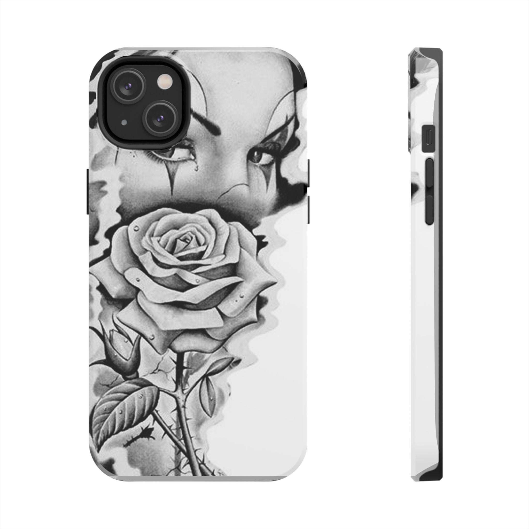 Noir Clown Face with Rose Shockproof Phone Cover - 314 Originals