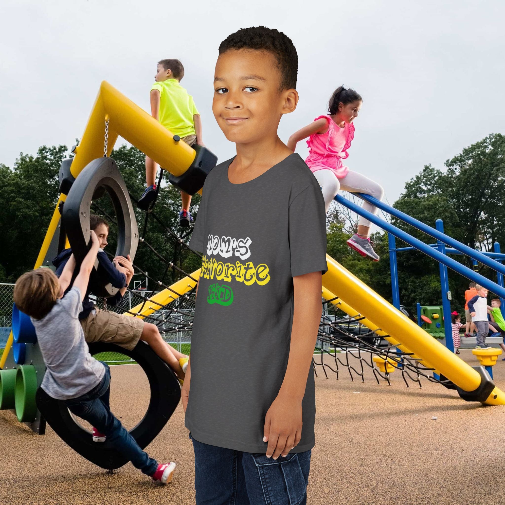 Boys "Favorite Kid" Retro Yellow & Green Graphic T-Shirt - 314 Originals