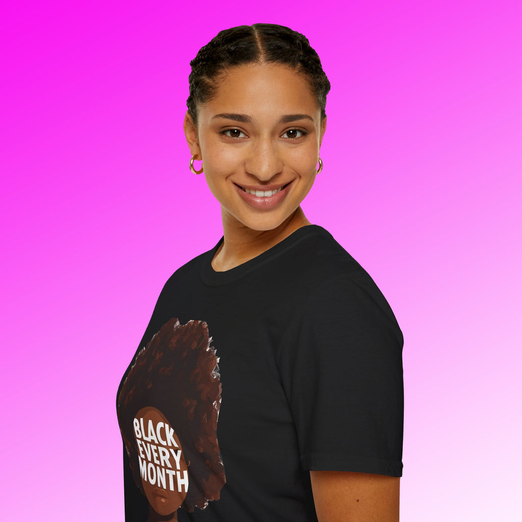 Black Every Month T-Shirt — Afrocentric Pride Graphic Tee - 314 Originals