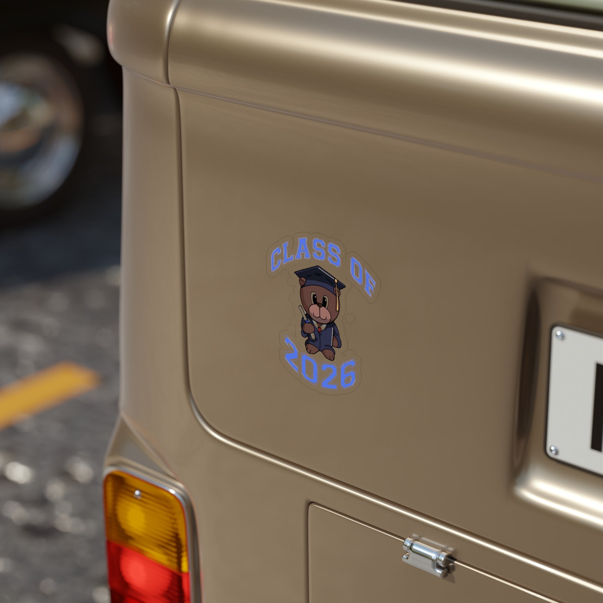 Class of 2026 Graduation Bear Sticker — Transparent Die-Cut Outdoor Sticker Printify Paper products  314 Originals
