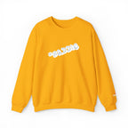 Cloud Script Crewneck Sweatshirt — White Script Logo Cozy Pullover Printify Sweatshirt  314 Originals