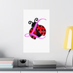 Ladybug Initial “L” Matte Poster — Cute Nursery Wall Art for Girls Printify Poster  314 Originals