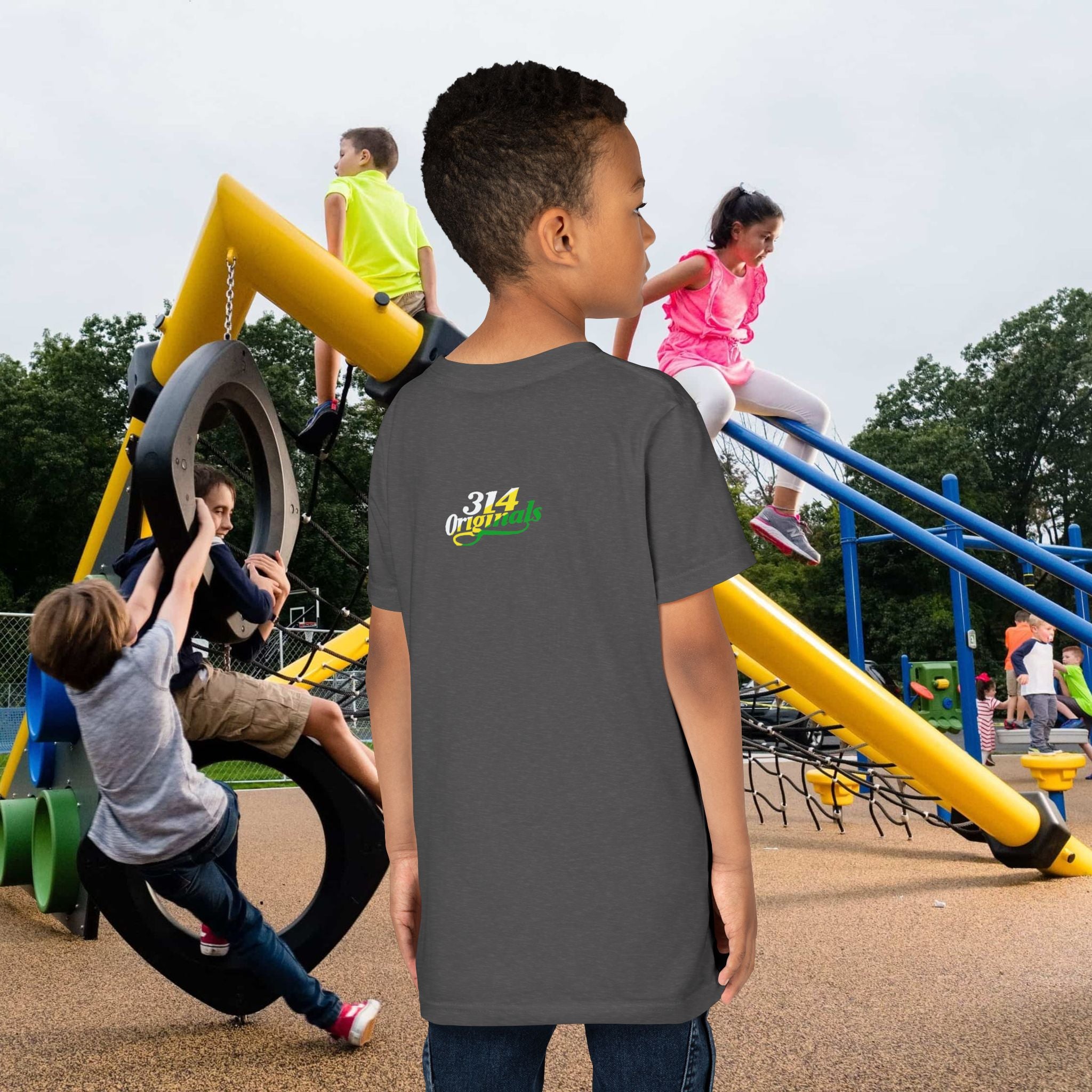 Boys "Favorite Kid" Retro Yellow & Green Graphic T-Shirt - 314 Originals