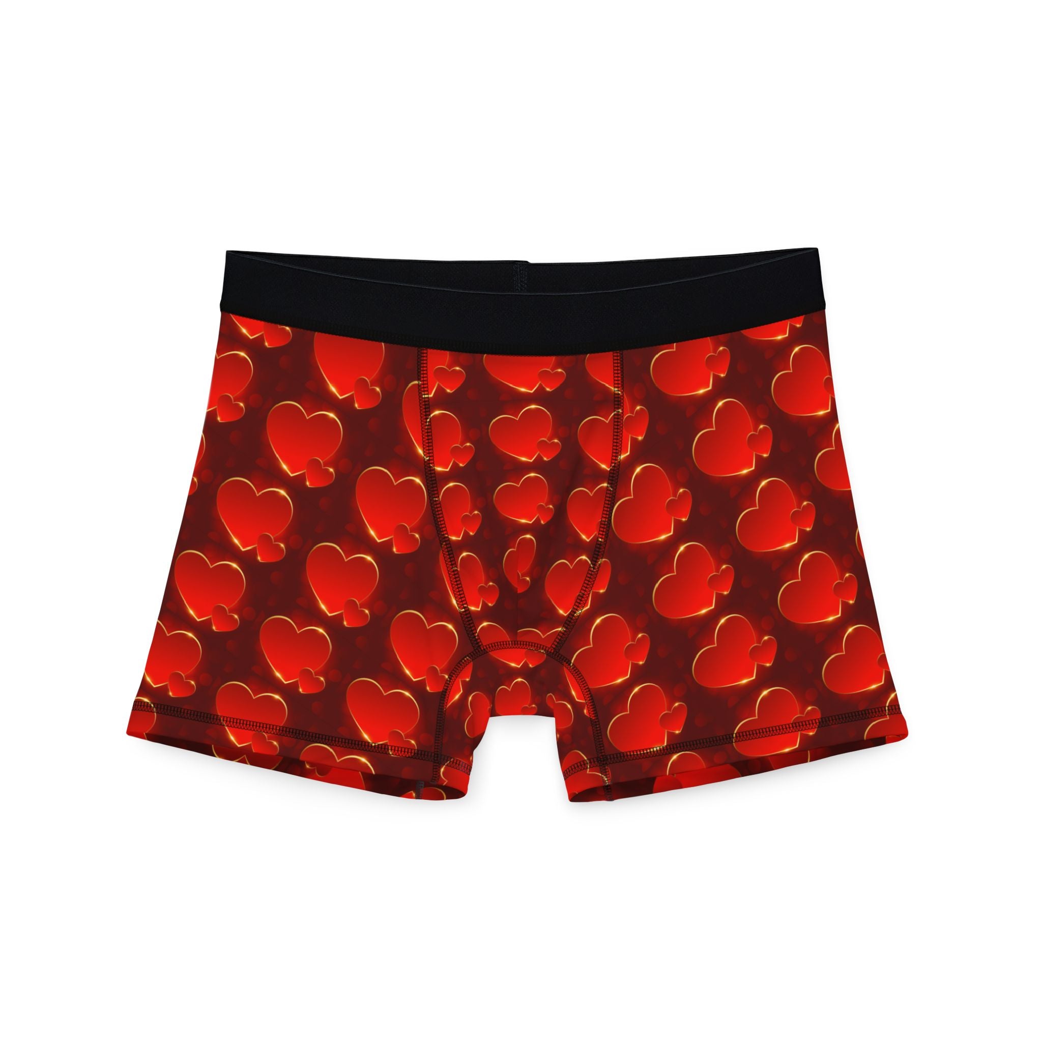 Heart Pattern Men's Boxer Briefs — Red Valentine All-Over Print - 314 Originals