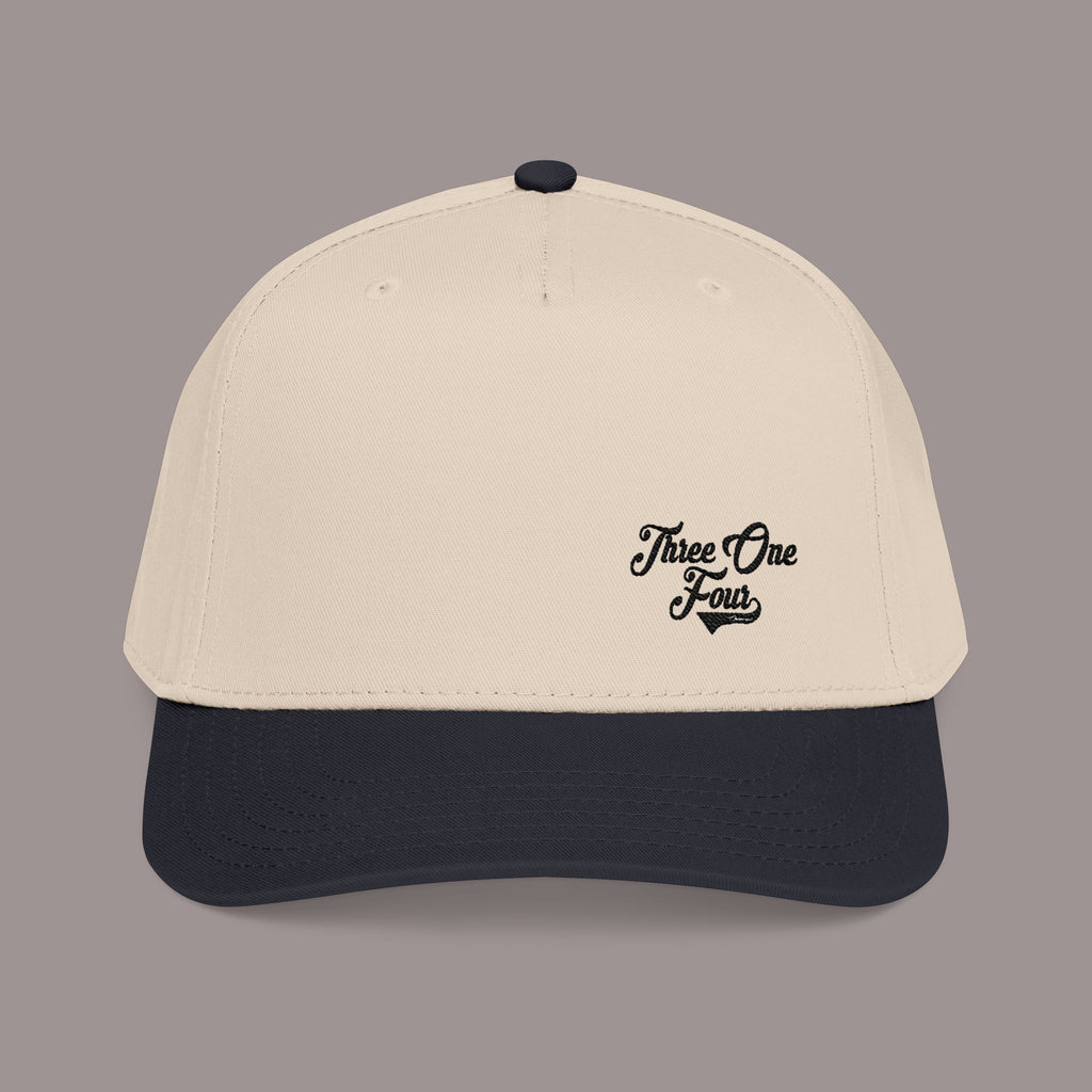 Black Mid Profile Baseball Cap — 314 Embroidered Logo - 314 Originals