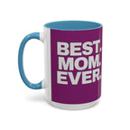 Best. Mom. Ever. Purple Accent Coffee Mug Printify Mug  314 Originals
