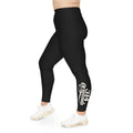 Black Plus Size Leggings — Subtle Side Script Graphic, Comfortable Everyday Activewear - 314 Originals