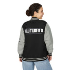 Tell It Like It Is Letterman Jacket Printify Outerwear  314 Originals