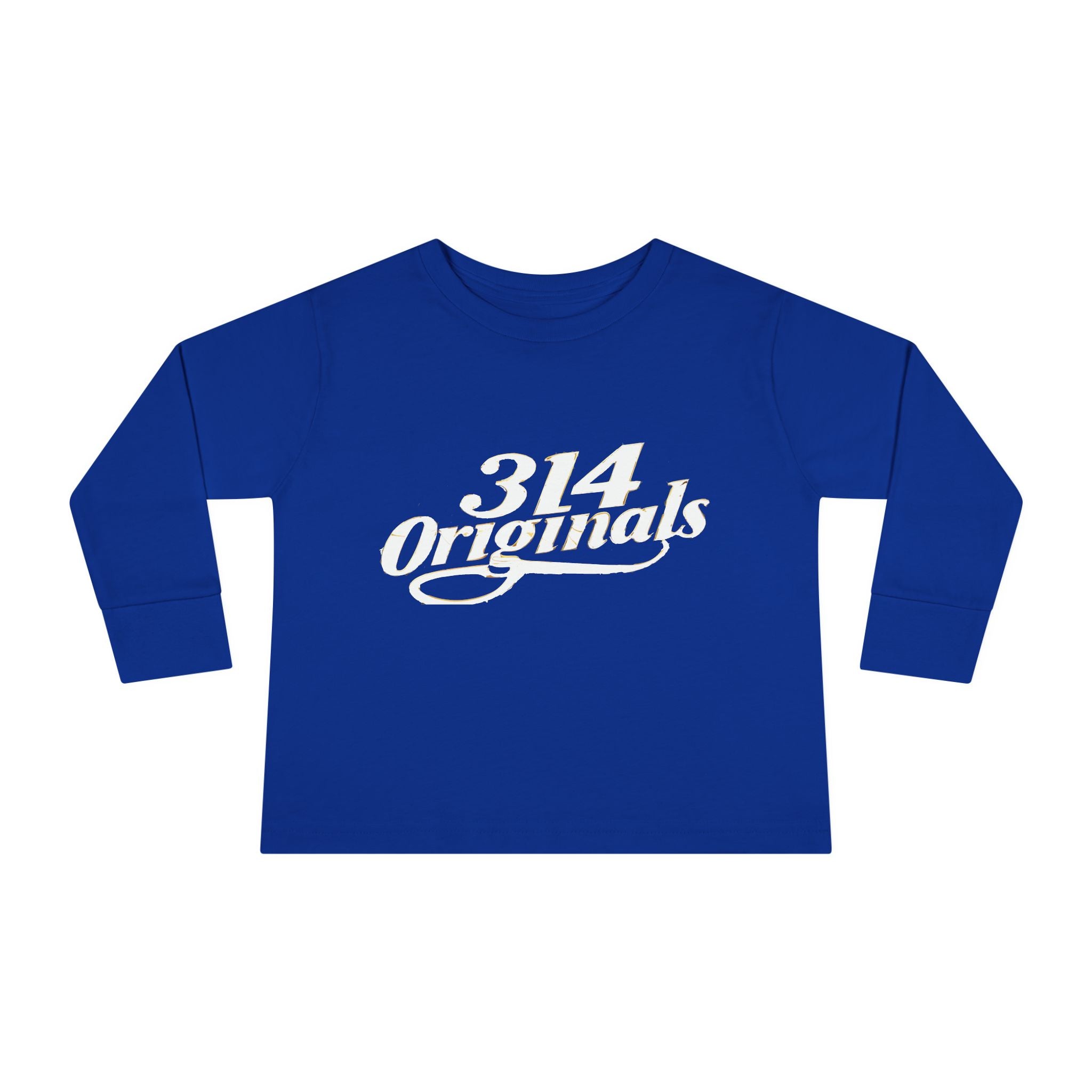 Toddler Long Sleeve Tee — "314 Originals" Retro Script Kids Shirt - 314 Originals
